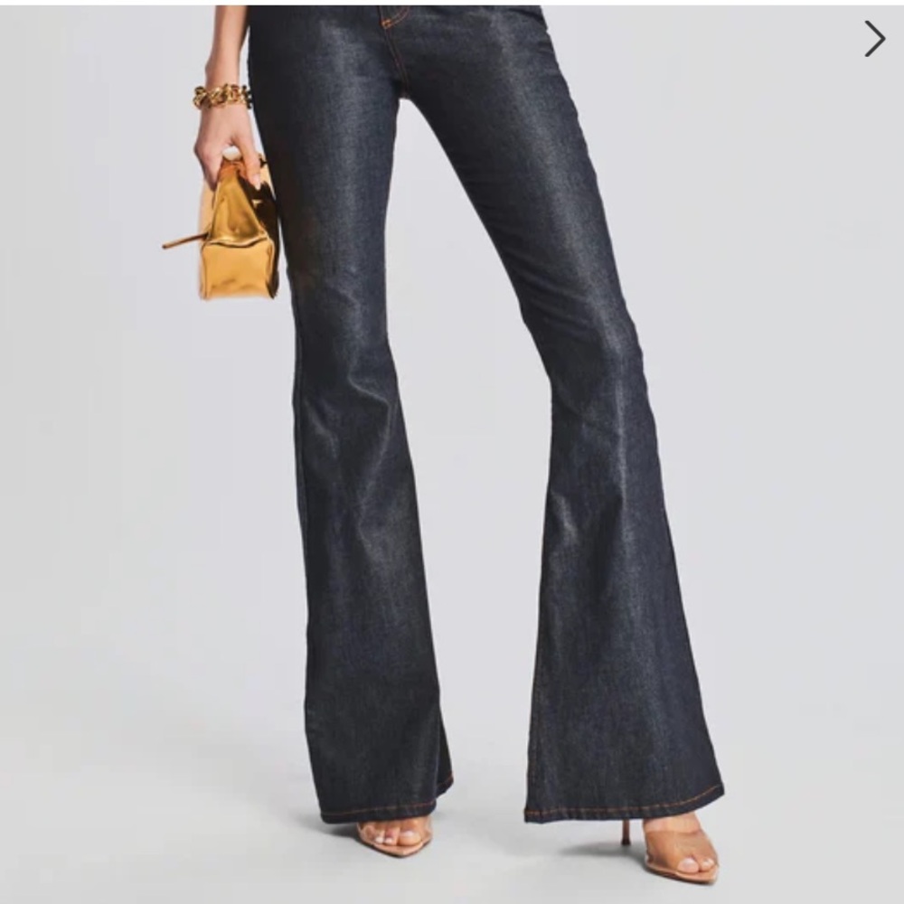 Retrofete Moore Mid Rise Flare Jean - Sold Out NWOT - Picture 5 of 13